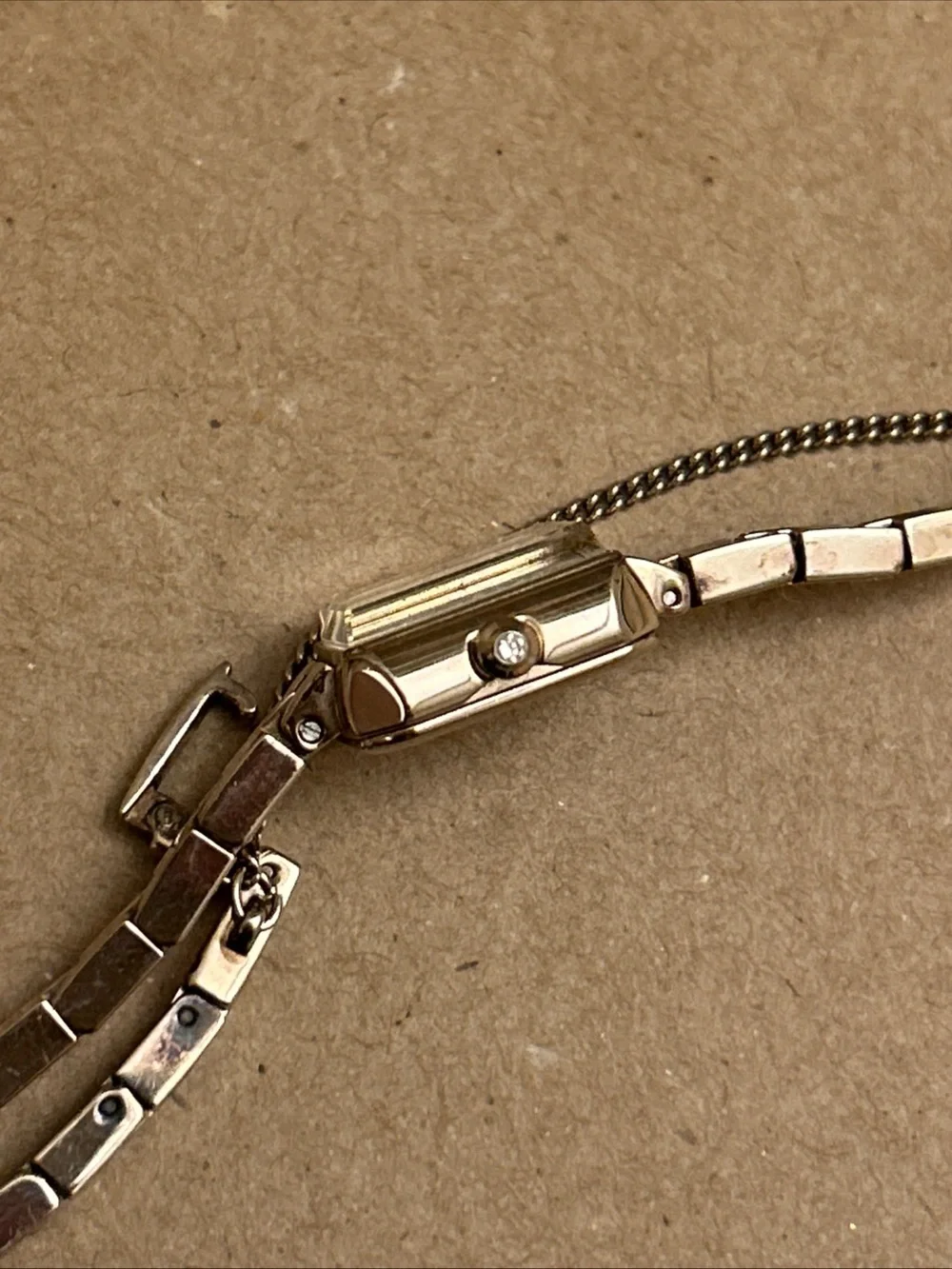 Agate Japan Gold-Tone Women's Bracelet Watch with Rectangular Dial